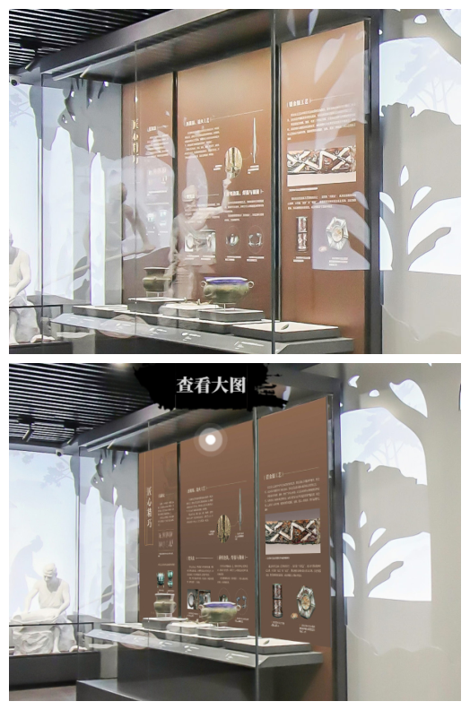 博物馆文史馆VR全景拍摄制作，细节放大就模糊，柜体反光明显怎么办？